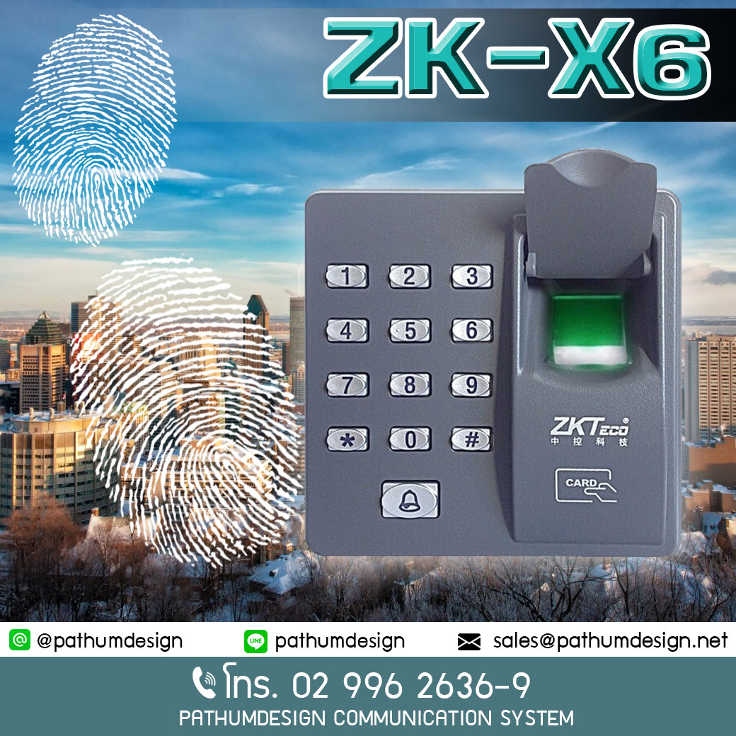 zk-x6 Fingerprint เครื่องสแกนลายนิ้วมือ ZK-X6 Fingerprint พร้อมอุปกรณ์ล็อค ราคาโปรโมชั่น 4,999. zk-x6 Fingerprint เครื่องสแกนลายนิ้วมือ ZK-X6 Fingerprint พร้อมอุปกรณ์ล็อค ราคาโปรโมชั่น 4,999.
