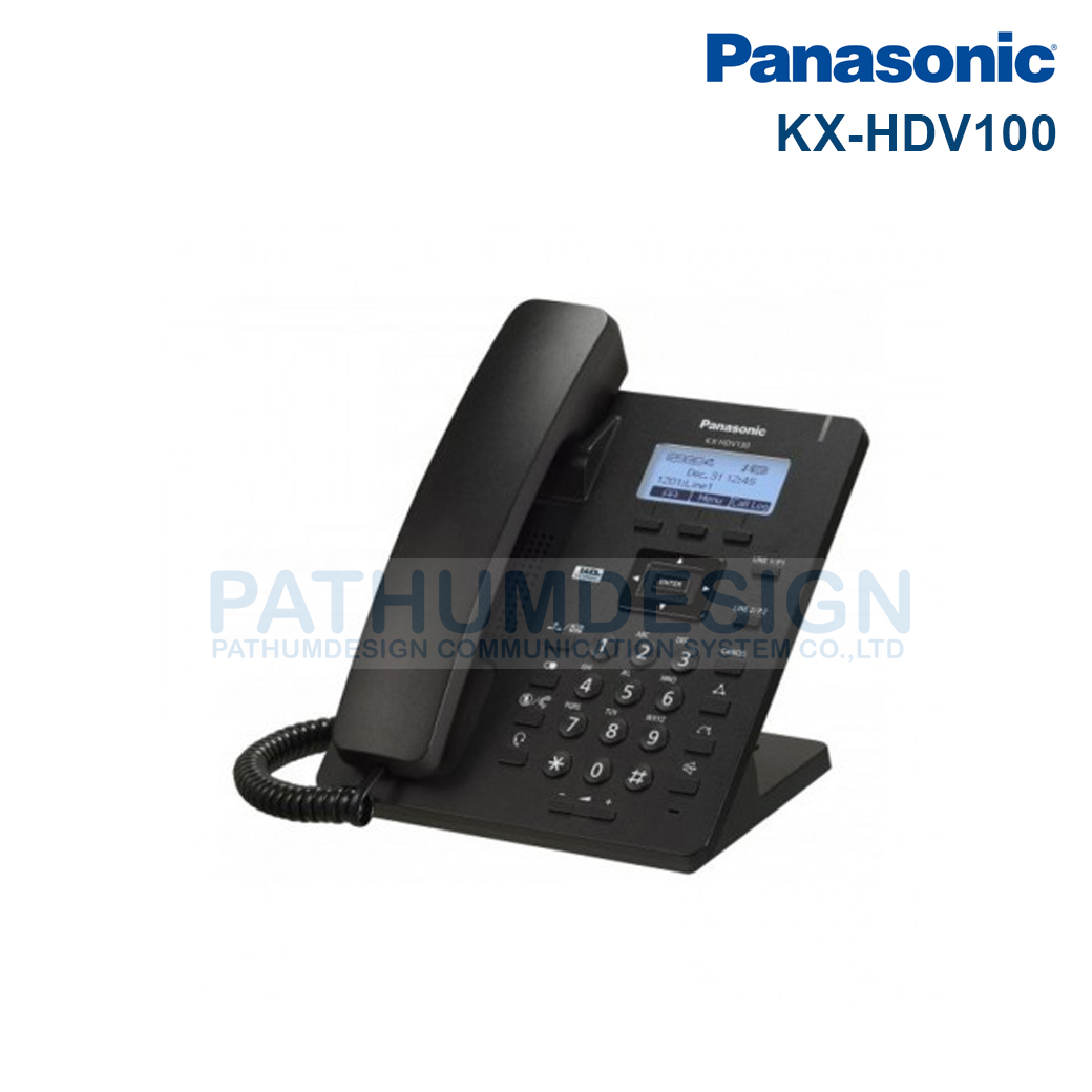 เครื่องโทรศัพท์ PANASONIC รุ่น KX-HDV100 IP Phone (SIP) SIP Phone 1 LAN ports Panasonic (ไม่รวม Adaptor) เครื่องโทรศัพท์ PANASONIC รุ่น KX-HDV100 IP Phone (SIP) SIP Phone 1 LAN ports Panasonic (ไม่รวม Adaptor)