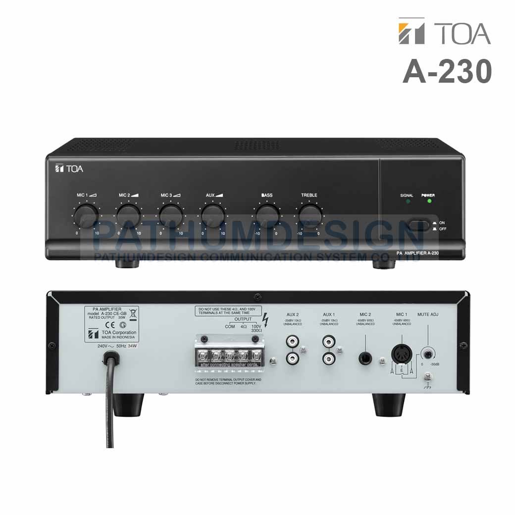 TOA A-230 HV TOA PA Amplifier 30 W