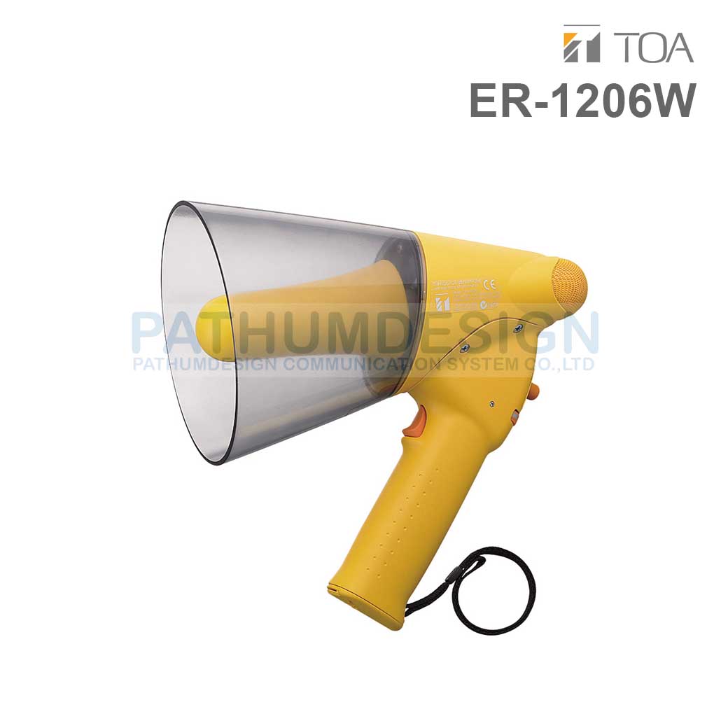 TOA ER-1206W (10W max.) Splash-proof Hand Grip Type Megaphone with Whistle