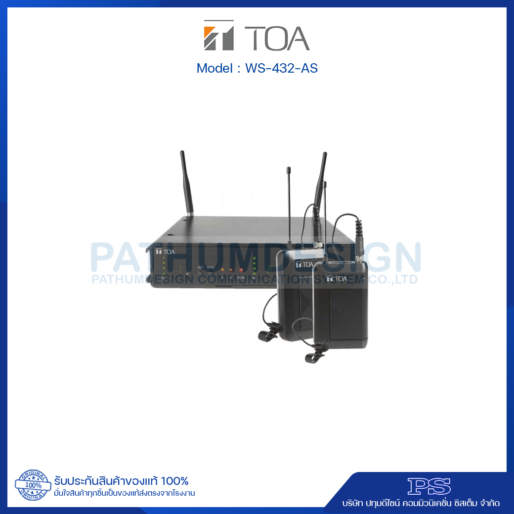 TOA WS-432-AS Dual Wireless Set (Lavalier)