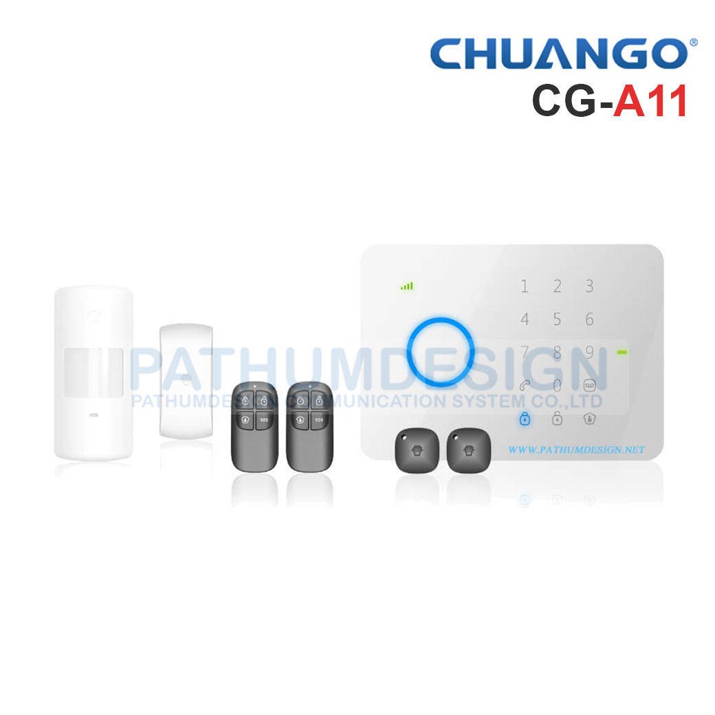 สัณญาณกันขโมยไร้สาย CHUANGO Normal รุ่น CG-A11 PSTN/LCD/RFID Touch Alarm System