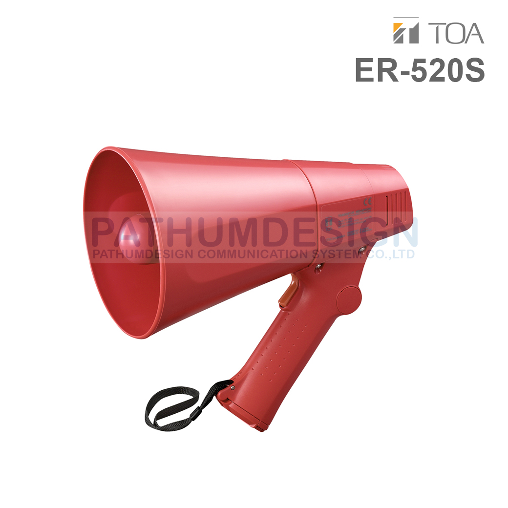 TOA ER-520S (10W max.) Hand Grip Type Megaphone 6W with Siren