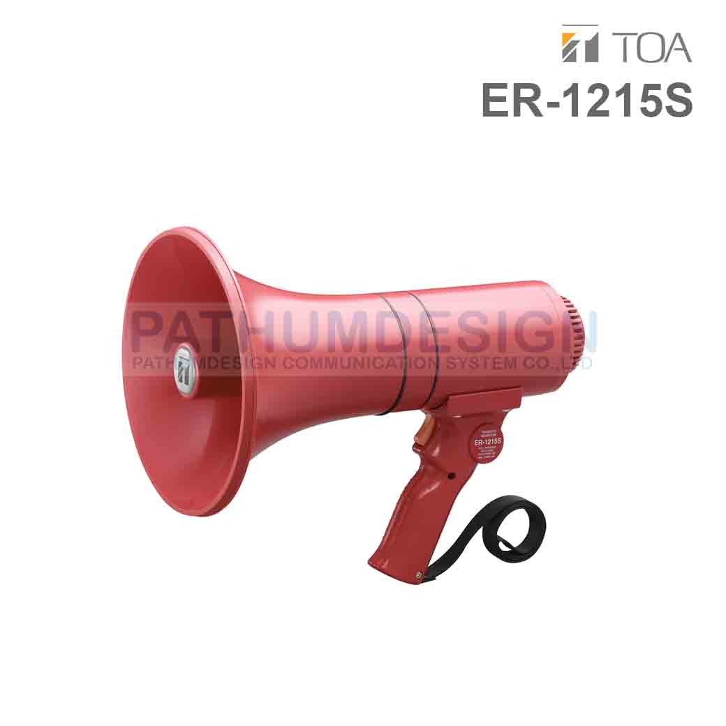 TOA ER-1215S (23W max.) Hand Grip Type Megaphone 15W with Siren
