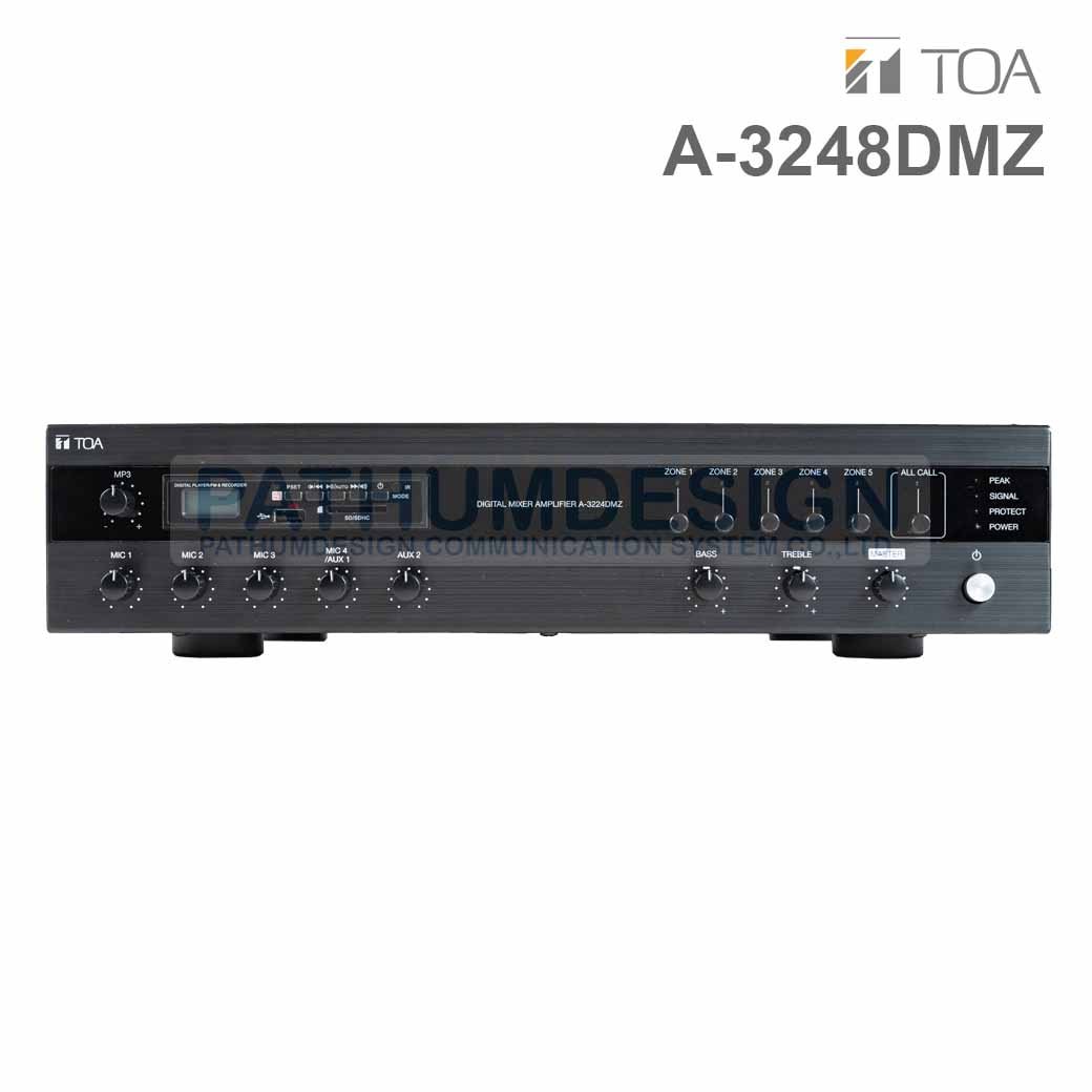 TOA A-3248DMZ-AS Digital Mixer Amplifier with MP3 and Zones