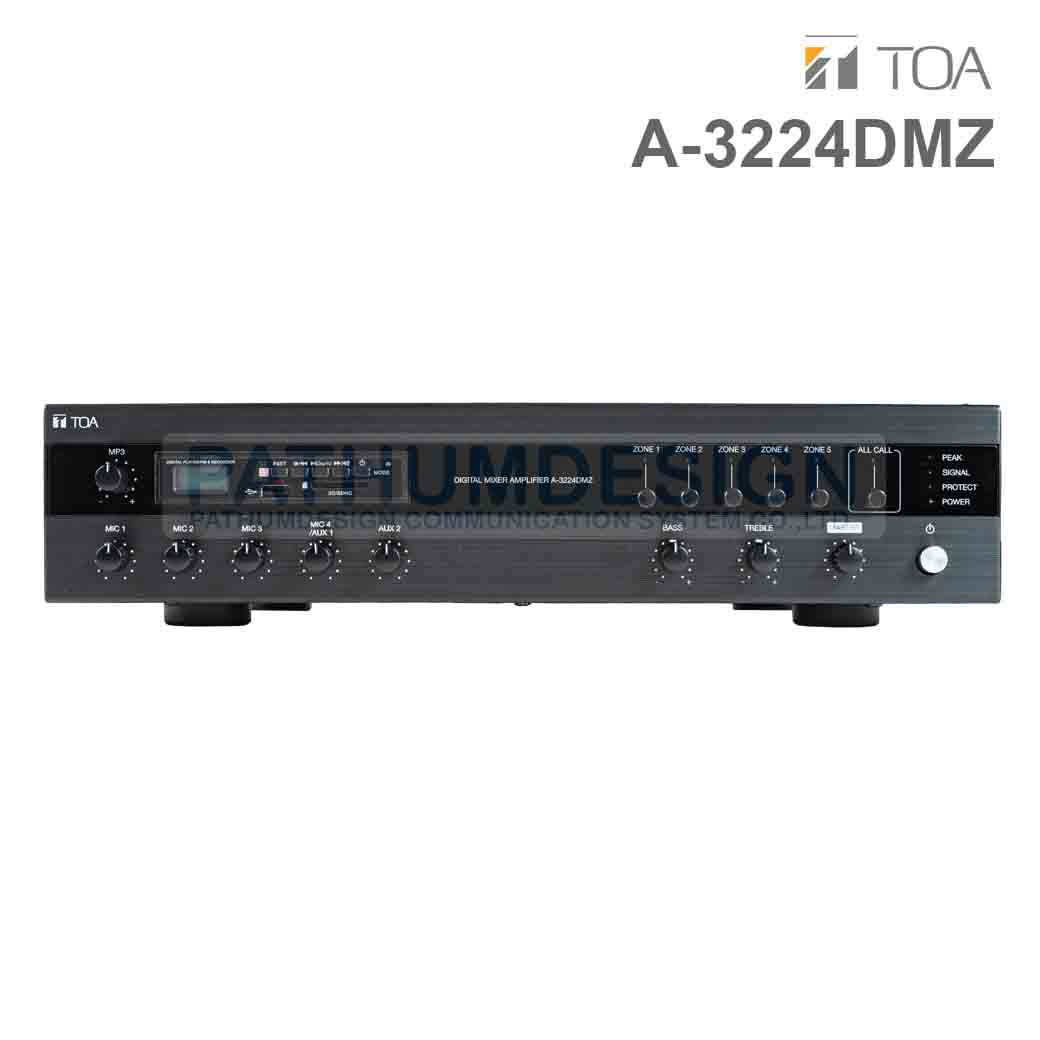 TOA A-3224DMZ-AS Digital Mixer Amplifier with MP3 and Zones