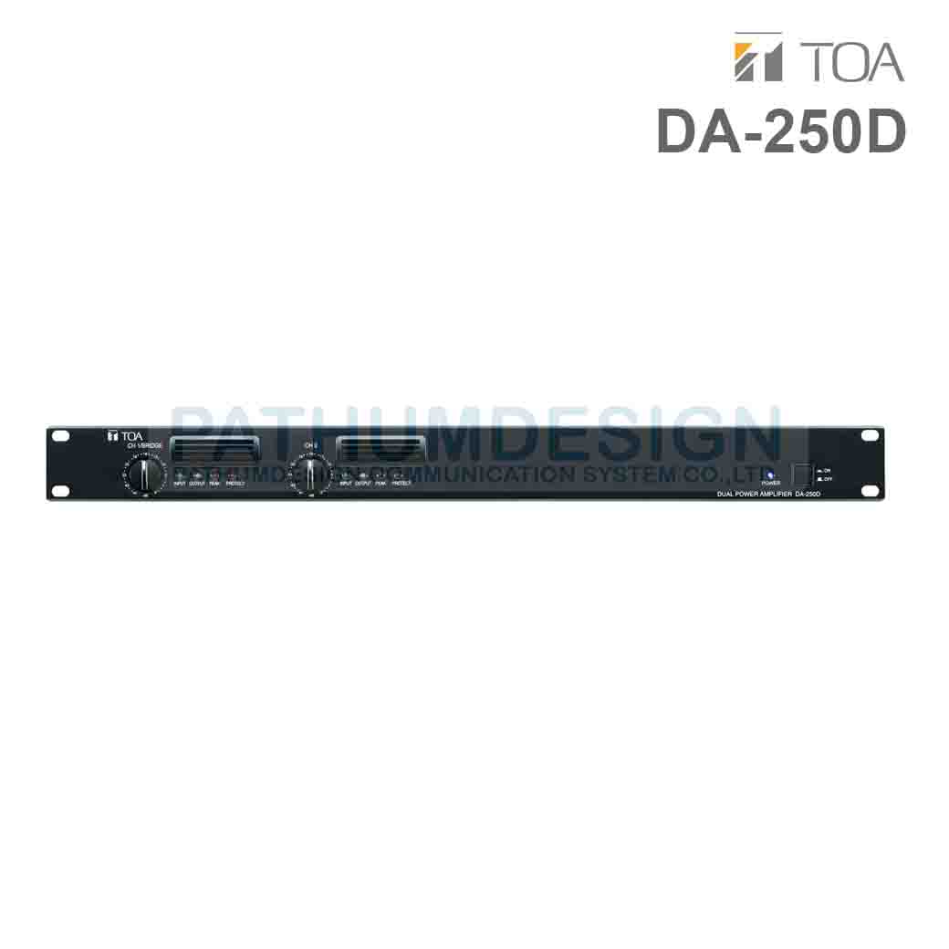 TOA DA-250D CE Dual-Channel Power Amplifier 250W x 2