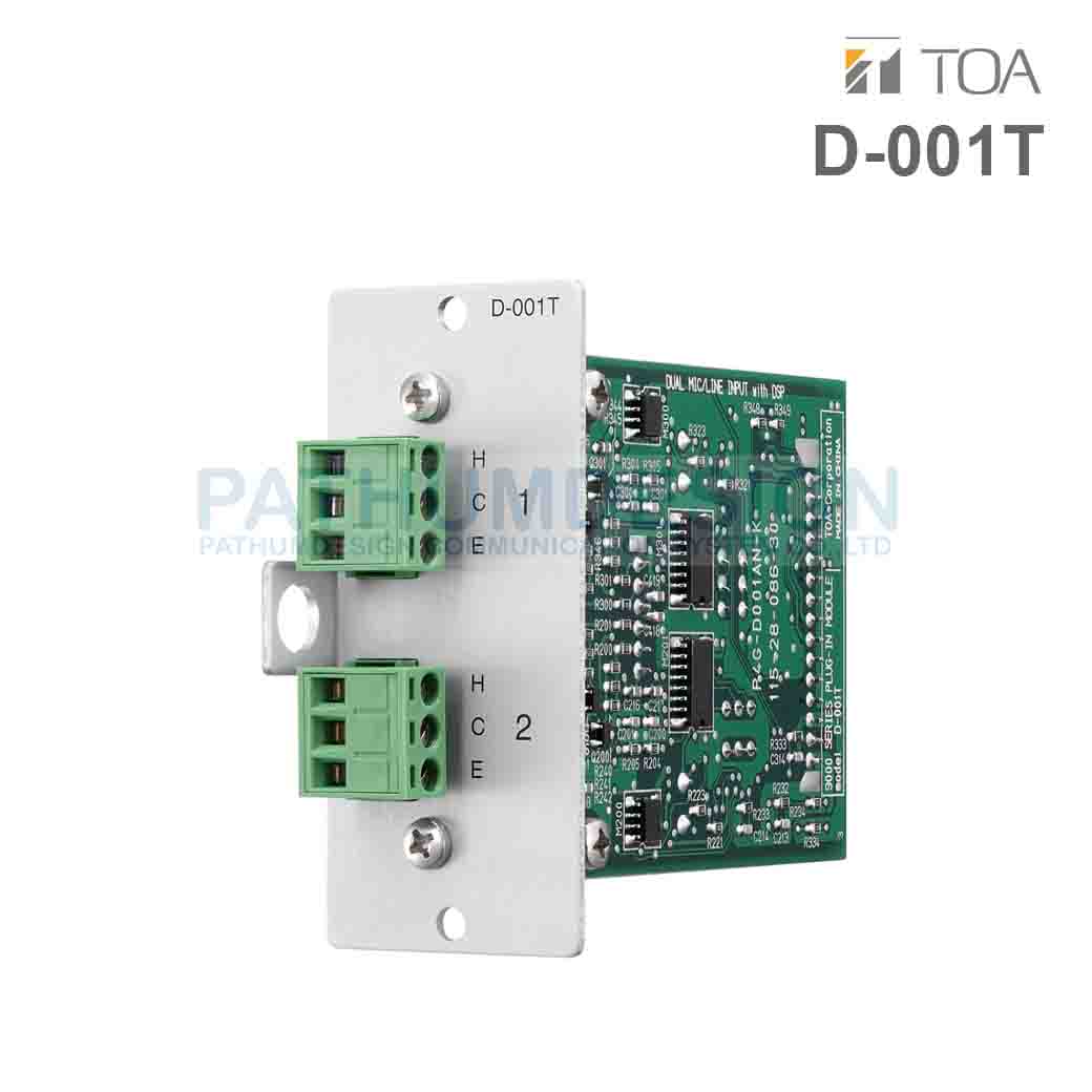 TOA D-001T Dual Mic/Line Input Module with DSP