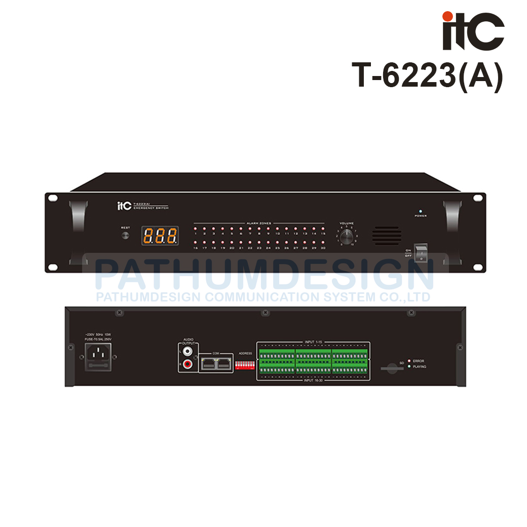 ITC T-6223(A) Multi‐voice Alarm Recorder Panel