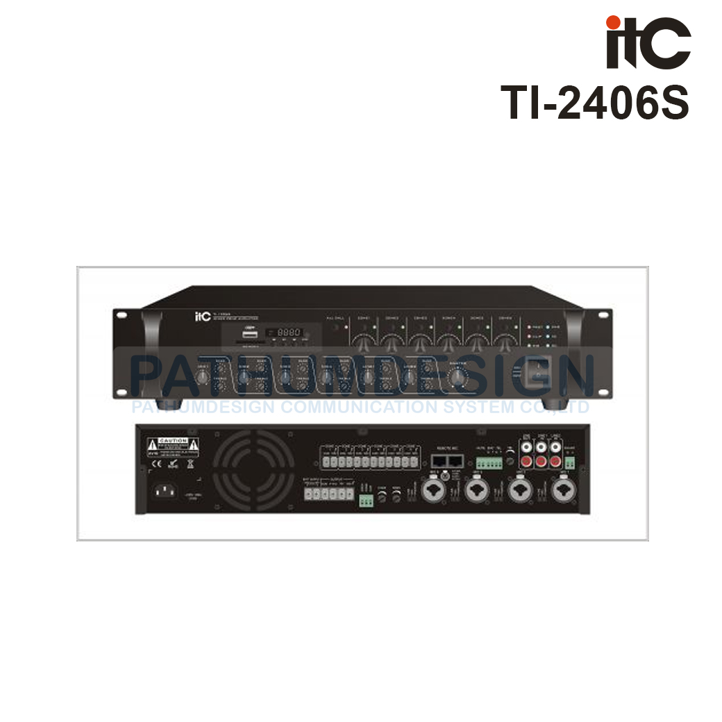 ITC TI-2406S Zone Mixer Amplifier