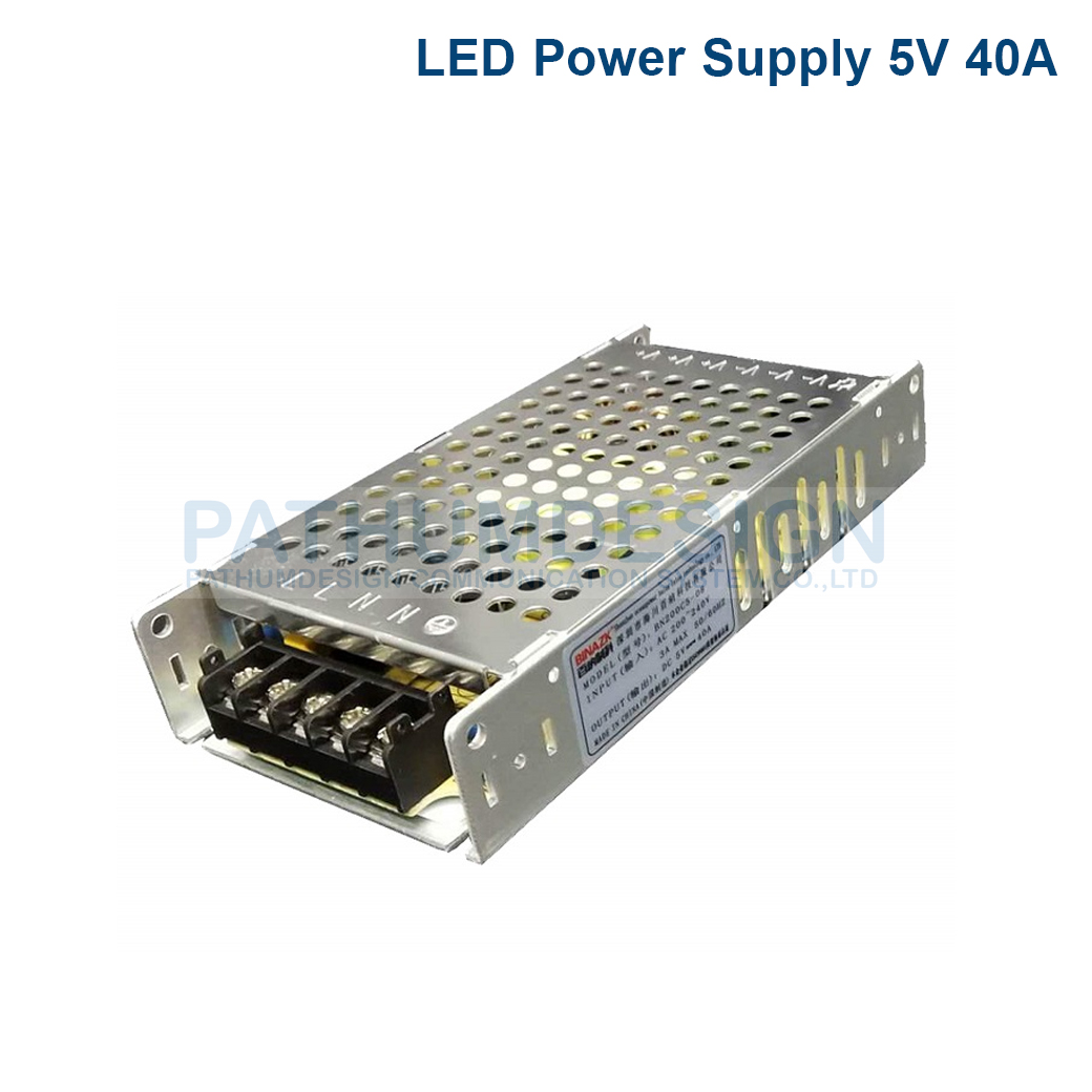 ชุดจ่ายไฟ LED Power Supply 5V40A 200 watt