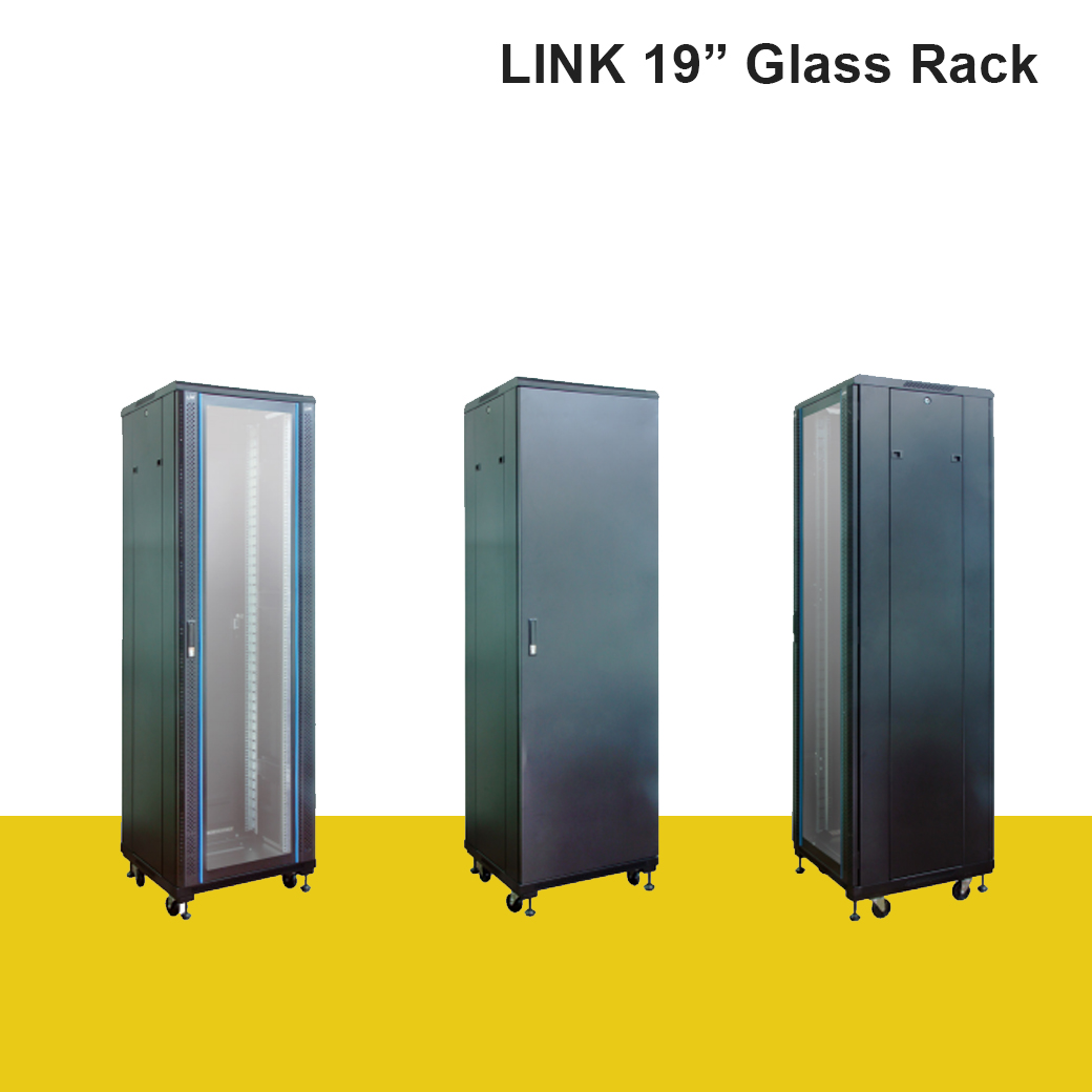 19" ตู้ Rack Link Glass Rack