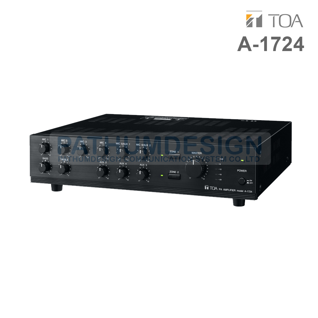 TOA A-1724 Mixer Power Amplifier 240W (Selected 2 Zones)