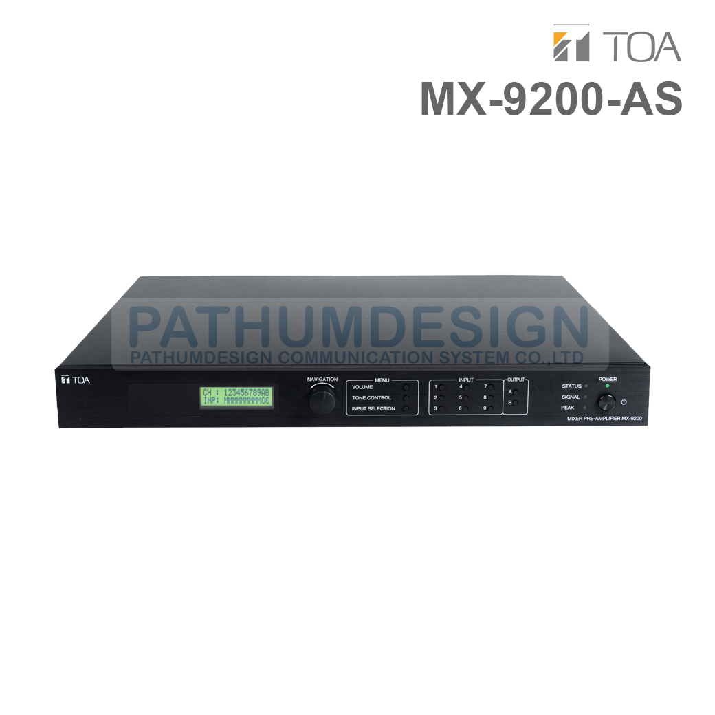 TOA MX-9200 AS Smart Mixer Pre-Amplifier