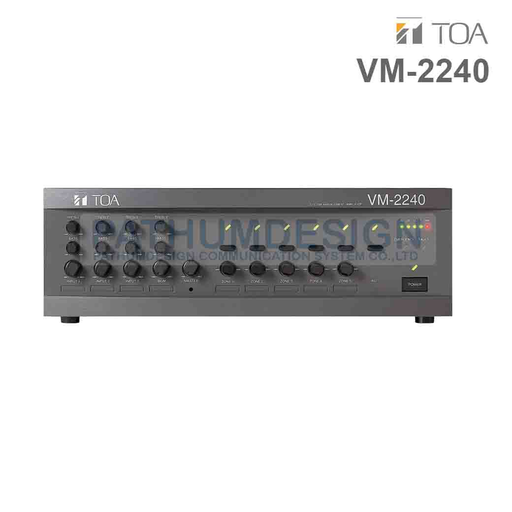 TOA VM-2240 System Management Amplifier 240W