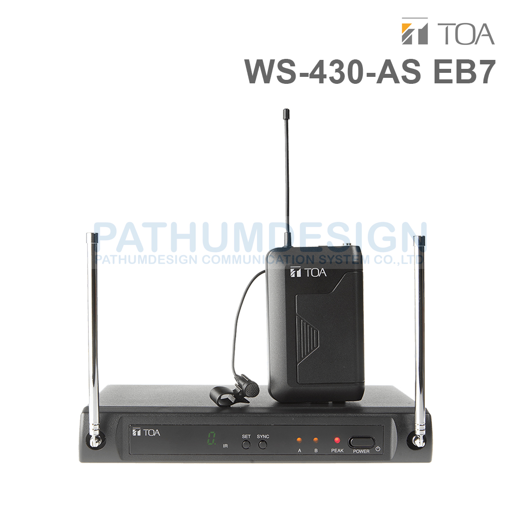 TOA WS-430-AS Single Wireless Set (Lavalier)