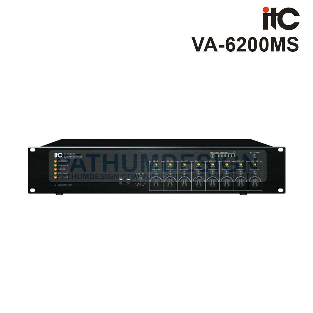 ITC VA-6200MS EVAC Extension Controller, Built-in 500W, & 8 Zone