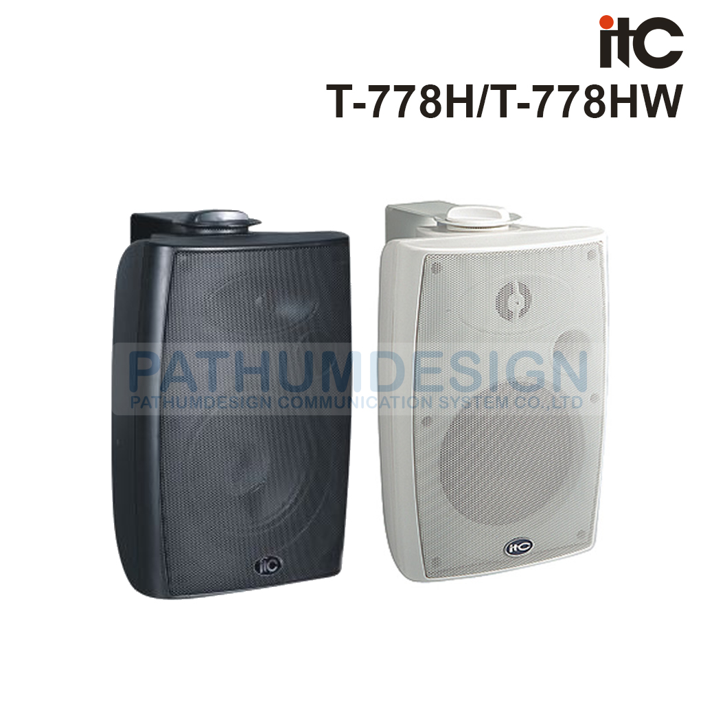 ITC T-778H/HW 8in Two Way Wall Mount Speaker(7.5W-15W-30W-60W)