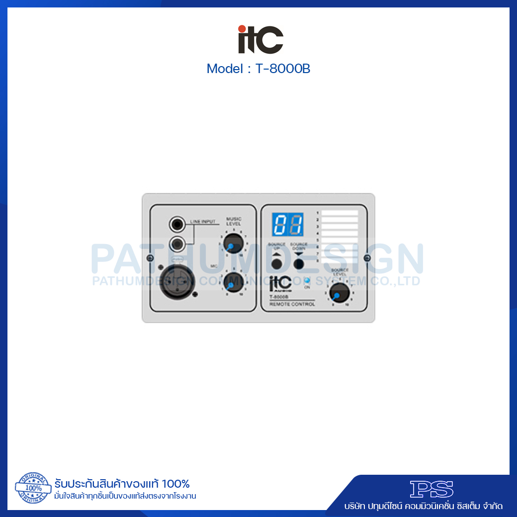 ITC T-8000B Remote Control with Audio Input Module