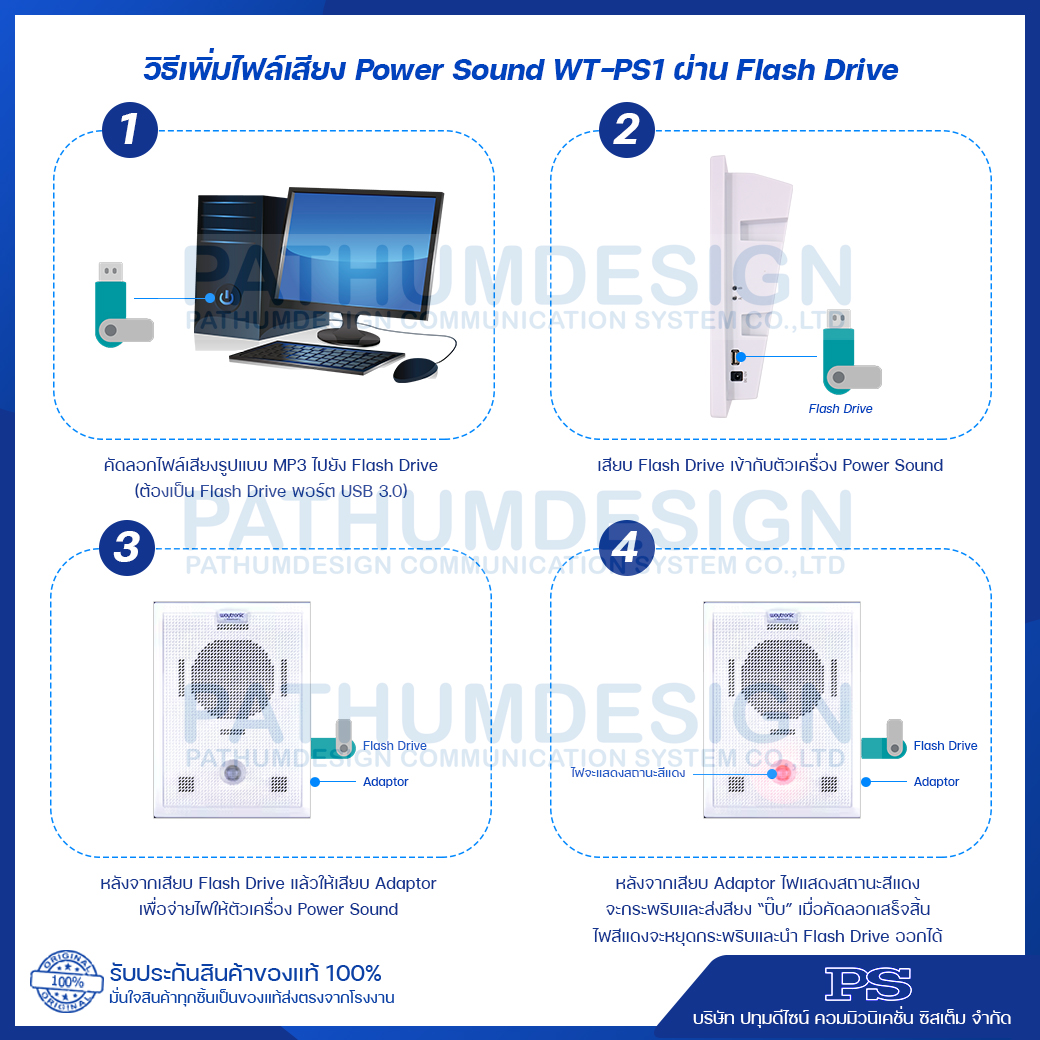 Power Sound รุ่น WT-PS1 เครื่องประกาศเสียงด้วยเซ็นเซอร์ พร้อมตรวจจับความเคลื่อนไหว ใหม่!!รองรับระบบ Bluetooth เชื่อมต่อได้อย่างอิสระ