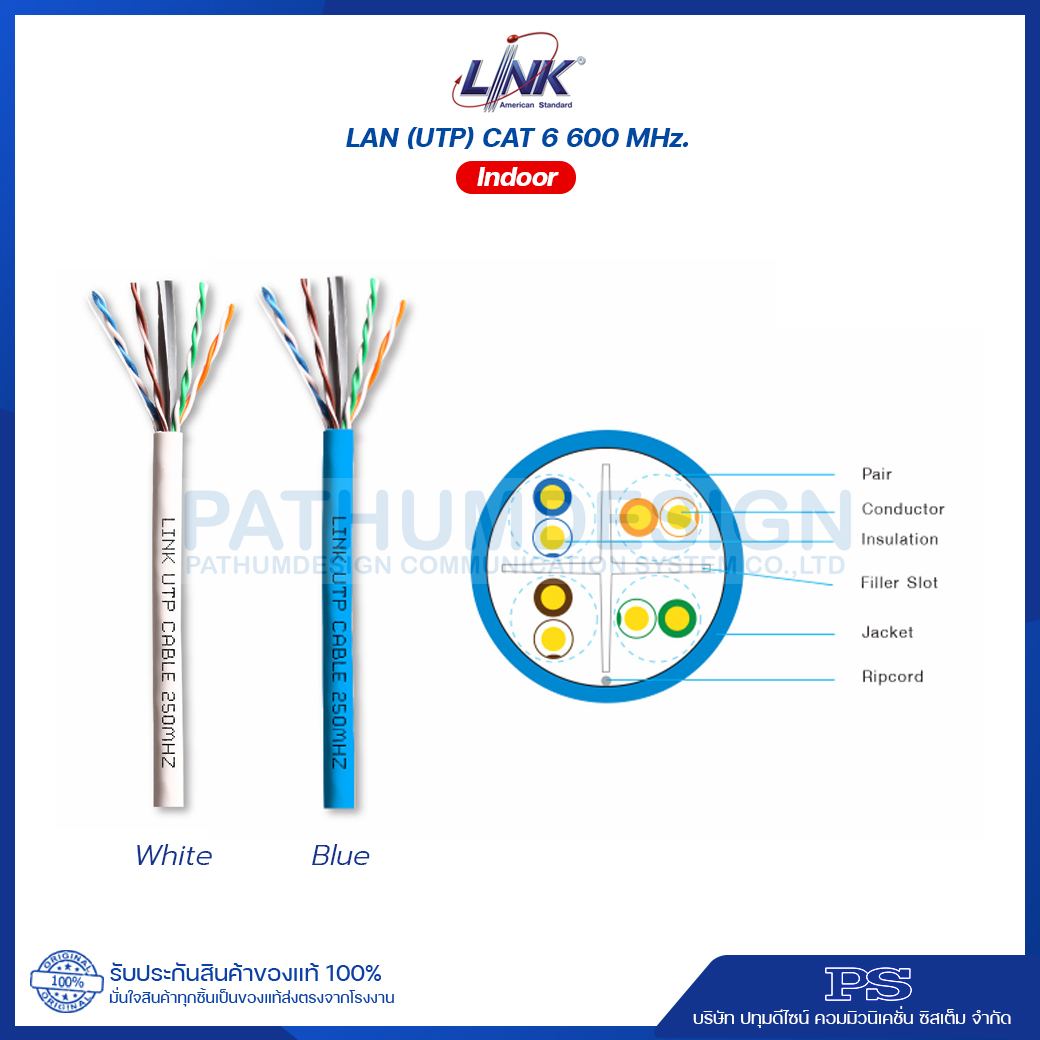 LAN (UTP) CAT 6 Ultra 600 MHz. Indoor